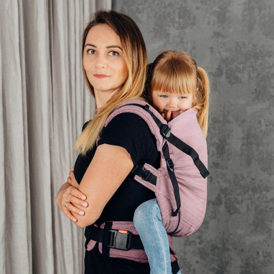 LennyLamb LennyPreschool Little Herringbone Ombre Pink - Porte-enfant
