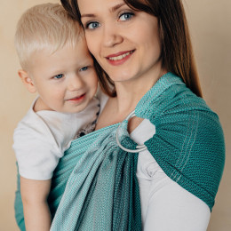 Lennylamb Ring Sling Little Herringbone Ombre Green
