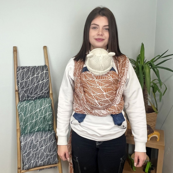Naturiou Caramel Leaves - Baby wrap