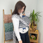 Naturioù Millefeuilles Noir - Écharpe de Portage Tissée en Jacquard