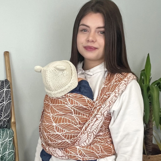 Naturiou Caramel Leaves - Baby wrap