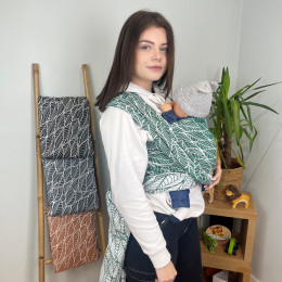 Naturiou Millefeuilles Émeraude - Écharpe de Portage Tissée en Jacquard