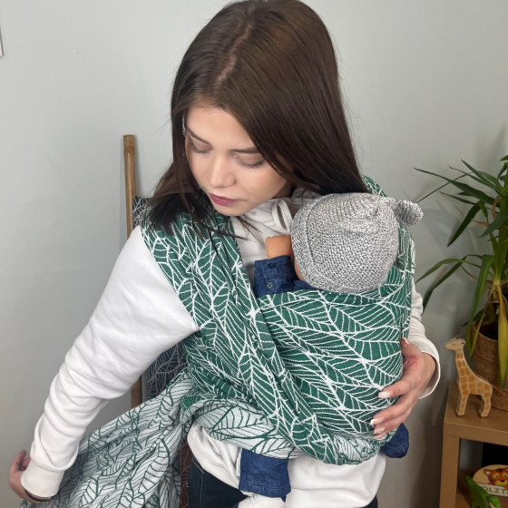 Naturiou Emerald Leaves - Baby wrap