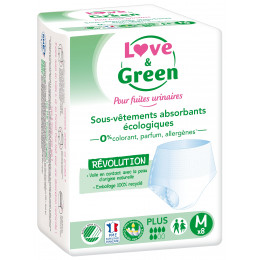 Love and Green Eco-Friendly Absorbent Underwear PLUS – For Urinary Leakage