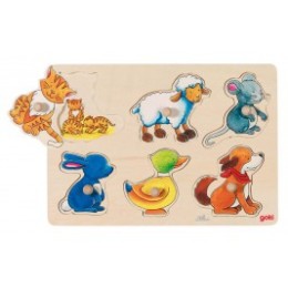 Puzzles avec images cachées - Maman et son petit Goki