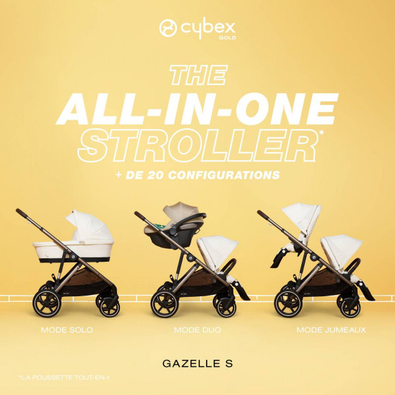 Image de campagne - Cybex Gazelle S 2 Ocean Blue - Poussette double évolutive