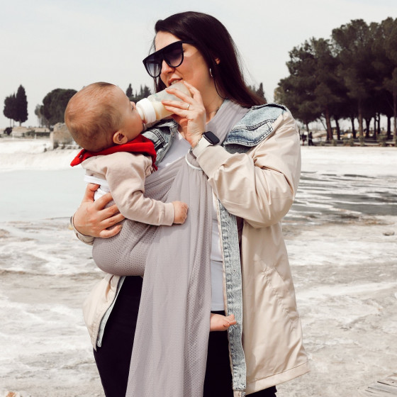 Naturioù R'Sling Grey - Mesh Ring Sling