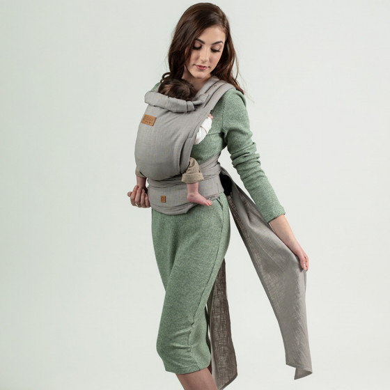 Isara Quick Half Buckle Misty Linen Baby carrier