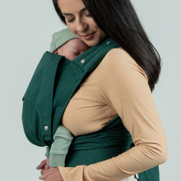 Isara Quick Half Buckle Evergreen Linen Baby carrier