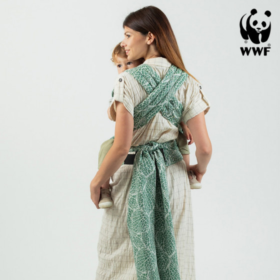 Isara Quick Half Buckle Majestic Green Forest - porte-bébé Meï-taï Hybride