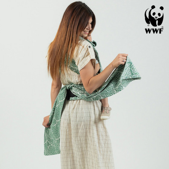 Isara The One Quick Half Buckle Majestic Green Forest - porte-bébé Meï-taï Hybride