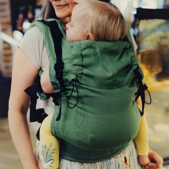 Little Frog Prime V2 Linen Amazon Rainforest - porte-bébé nouveau-né en Lin
