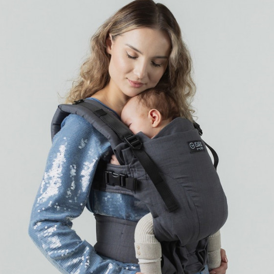 Isara The One Graphite Linen - porte-bébé en lin