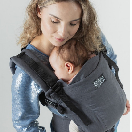 Isara The One Graphite Linen - porte-bébé en lin