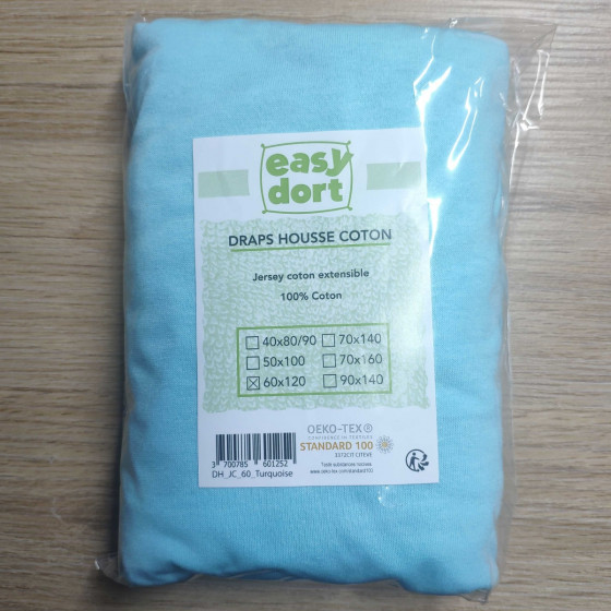 Fitted sheet Easy dort cotton 60 x 120 cm
