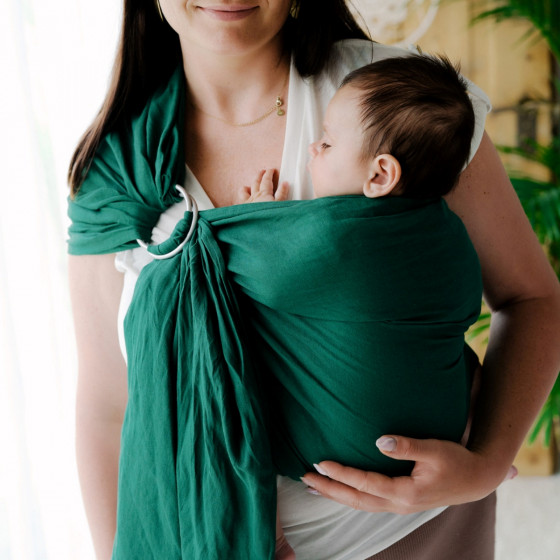 ring sling pure linen pine
