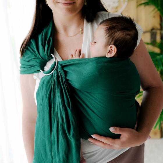 Little Frog Ring Sling - Pure Linen Pine