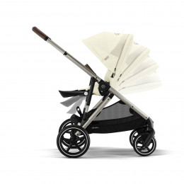 Cybex Gazelle S 2 - Poussette double évolutive - Seashell Beige (Châssis Taupe)