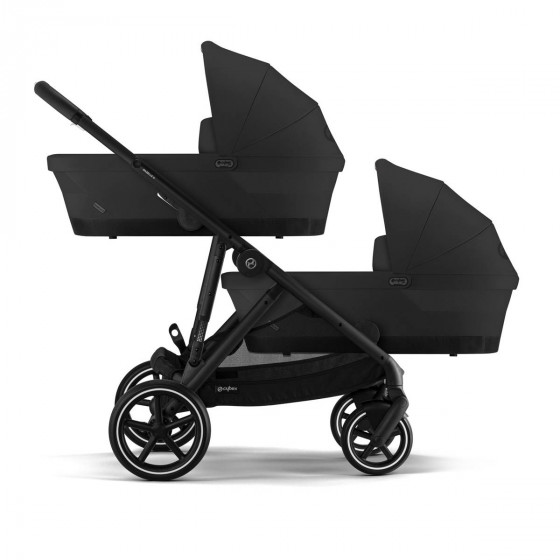 Mode Jumeaux - Cybex Gazelle S Cot Moon Black - Nacelle pour nouveau-né