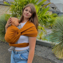 Naturiou Simply Wrap Caramel - Écharpe de portage tissée