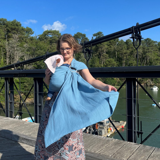 Naturioù Simply Sling Denim - écharpe de portage sans nœud