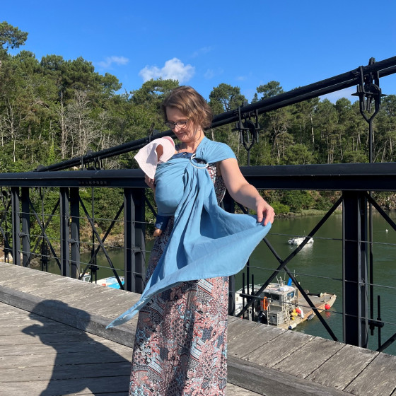 Naturioù Simply Sling Denim - écharpe de portage sans nœud