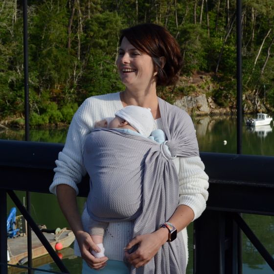 Naturioù R'sling Gris – écharpe sans nœud respirante