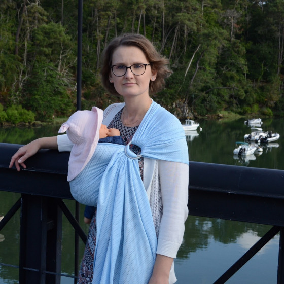 Naturioù R'Sling Blue Pastel - Ring Sling en Mesh