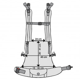 LennyLamb LennyLight Baby Carrier Little Herringbonr Gris