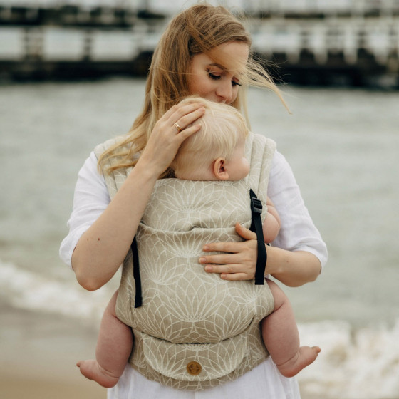 LennyLamb LennyLight Lotus Natural - Porte-bébé Nouveau-né en lin