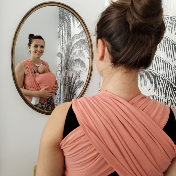 Naturiou Simply Wrap Corail - Écharpe de portage tissée