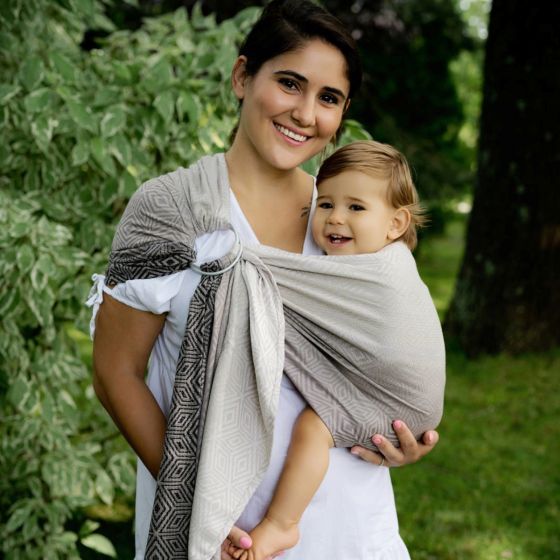 Little Frog Ring Sling -Tencel Smokey Cube - avec du Tencel