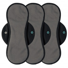 Nora Lot de 3 Serviettes Hygiéniques Lavables - Noir