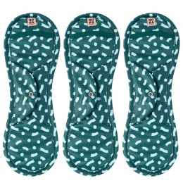 Nora Lot de 3 Serviettes Hygiéniques Lavables - Deep Green