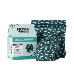 Nora Try Me Pack - Reusable Period Pads - Deep Green