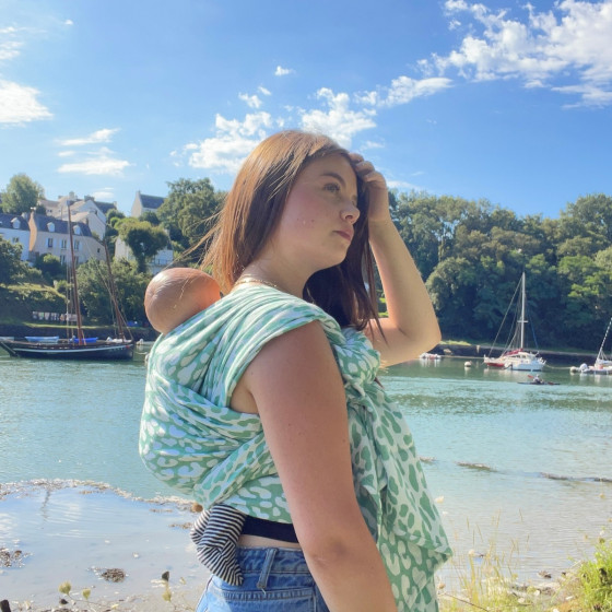 Naturiou Green Leopard Baby wrap Naturiou Green Leopard Baby wrap
