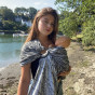Naturioù Ring Sling Millefeuilles Noir - écharpe de portage sans nœud