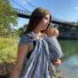 Naturioù Ring Sling Millefeuilles Marine - écharpe de portage sans nœud