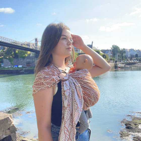 Naturiou Ring Sling Caramel Leaves