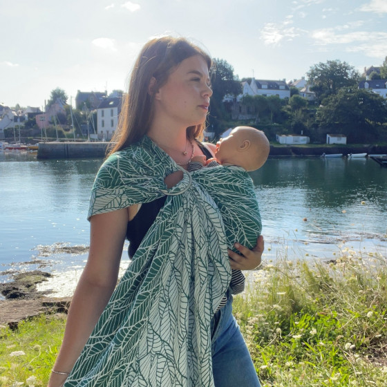 Naturiou Ring Sling Emerald Leaves Naturiou Ring Sling Emerald Leaves