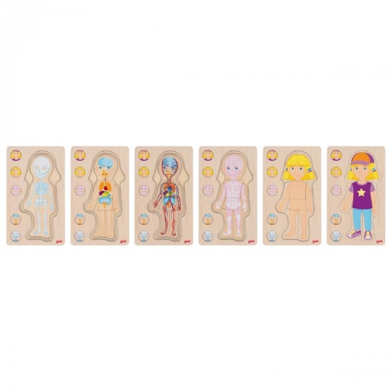 Goki Puzzle human body - girl