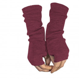 MaM ManyMonths Natural Woollies Long Fingerless Mittens - Dark Cerise