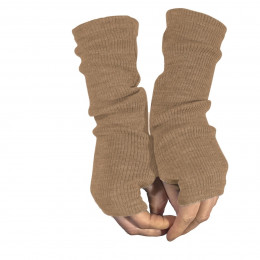 MaM ManyMonths Natural Woollies Long Fingerless Mittens - Nutty Granola