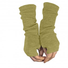 MaM ManyMonths Natural Woollies Long Fingerless Mittens - Pea Purée