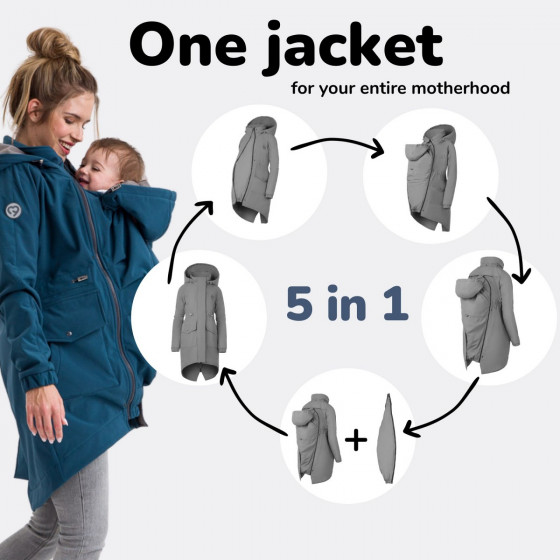 Fun2BeMum Babywearing Softshell Parka Coat