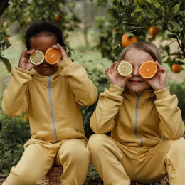 Fun2bemum Teddy Baby cotton overall - mango