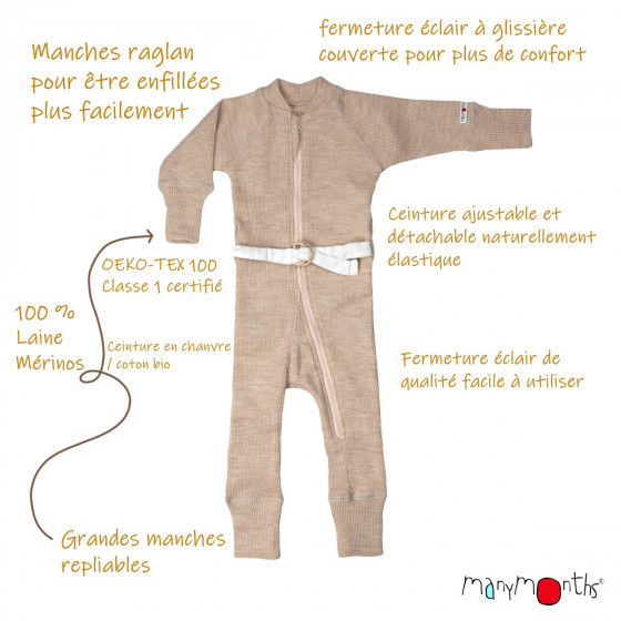 ManyMonths Natural Woollies One Piece Suit