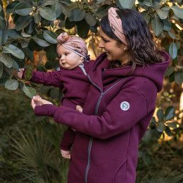 Fun2BeMum KAYA Cotton Babywearing and Maternity Coat - Cherry