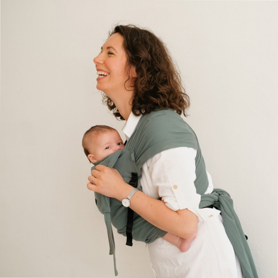 Néobulle P'tit Evo Vert Eucalyptus - Porte-bébé Meï-taï Hybride