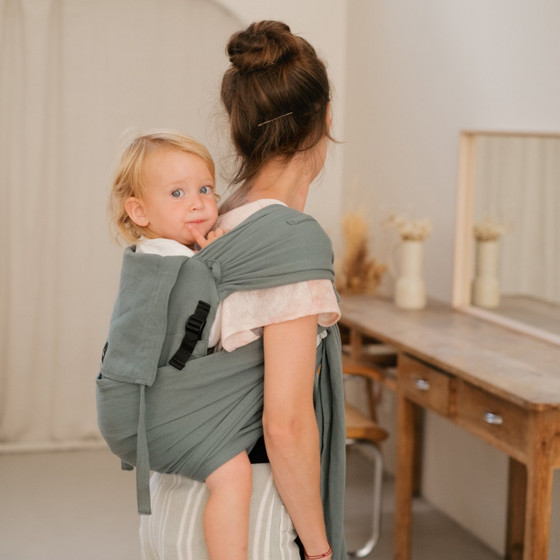 Néobulle P'tit Evo Vert Eucalyptus - Porte-bébé Meï-taï Hybride